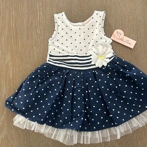 Polka dot baby sunflower dress